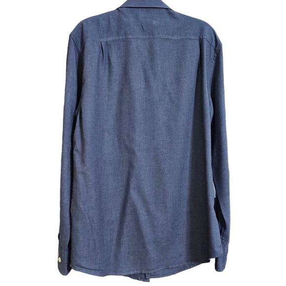 SONOMA Men's Blue Button-down Long Sleeve Shirt M - Picture 3 of 6